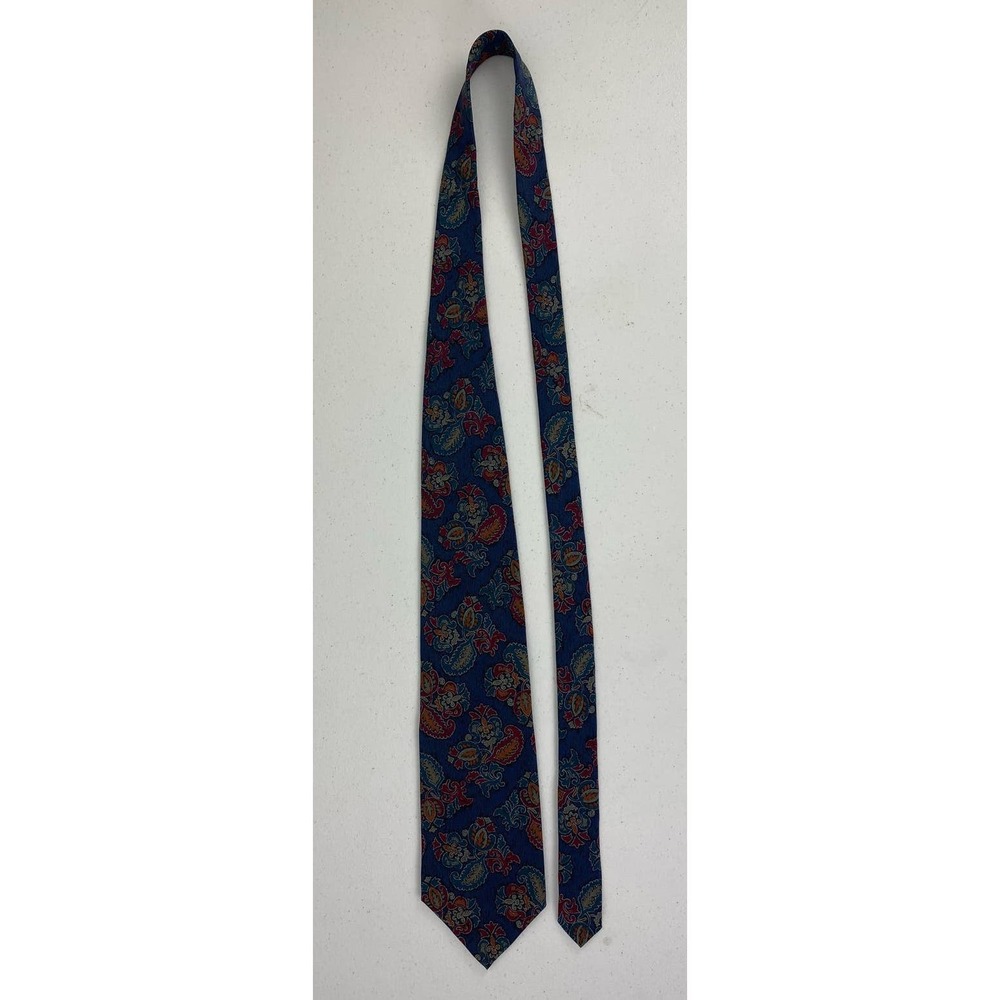 VTG Men Karl Lagerfeld USA paisley floral graphic silk neck tie - Picture 3 of 3
